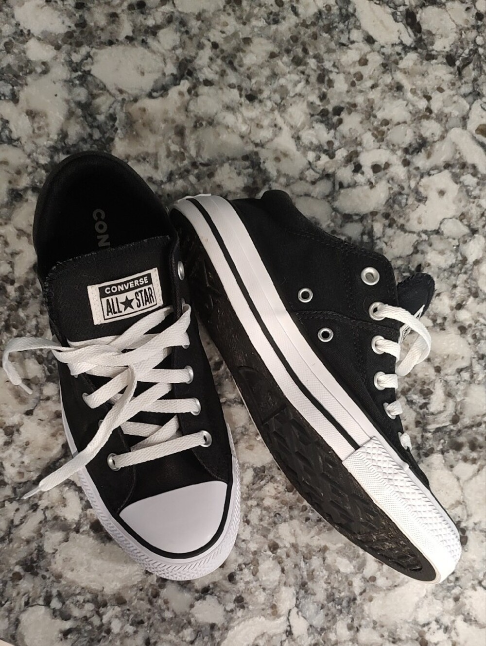 Converse Black and White Low Top Sneakers - Picture 3 of 6